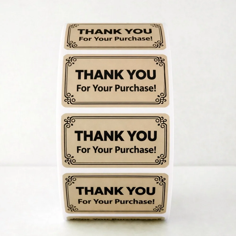 Thank You For Your Purchase Labels 100 Pack – Small Business Packaging Stickers
